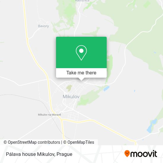 Pálava house Mikulov map