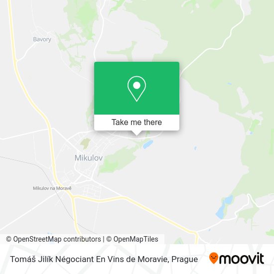 Tomáš Jilík Négociant En Vins de Moravie map
