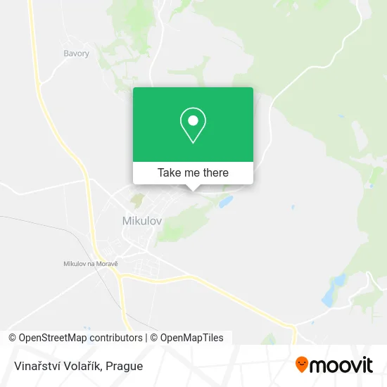 Карта Vinařství Volařík