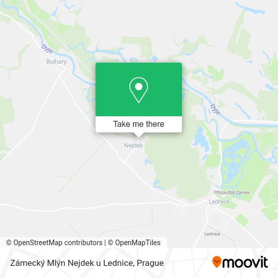 Zámecký Mlýn Nejdek u Lednice map