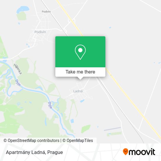 Карта Apartmány Ladná
