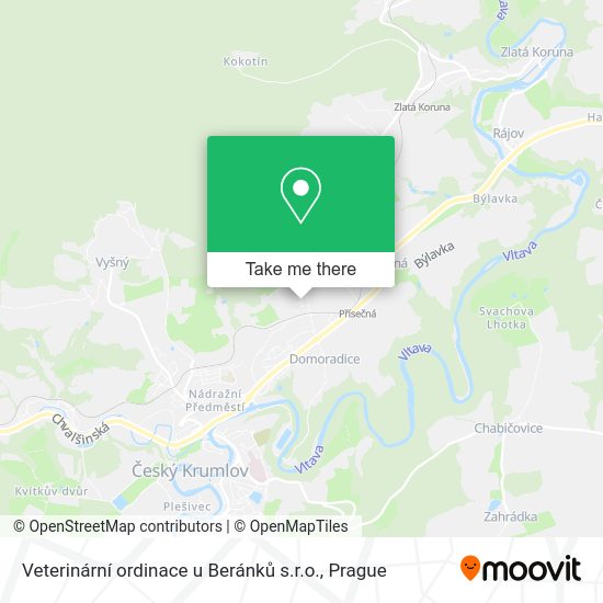 Карта Veterinární ordinace u Beránků s.r.o.