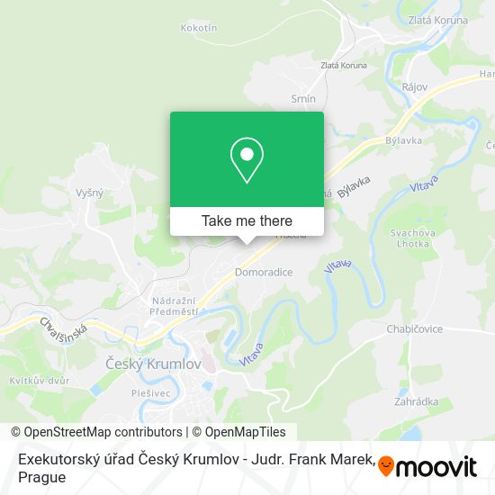 Exekutorský úřad Český Krumlov - Judr. Frank Marek map