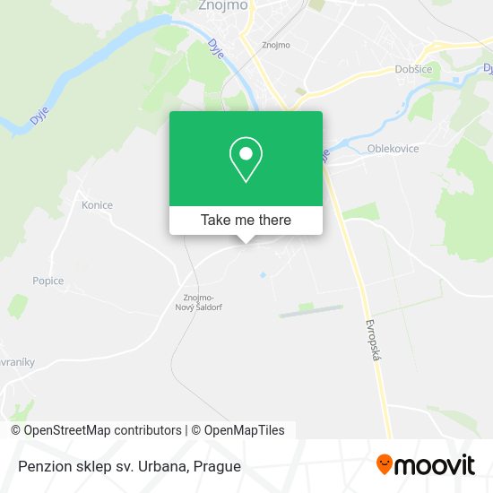 Penzion sklep sv. Urbana map