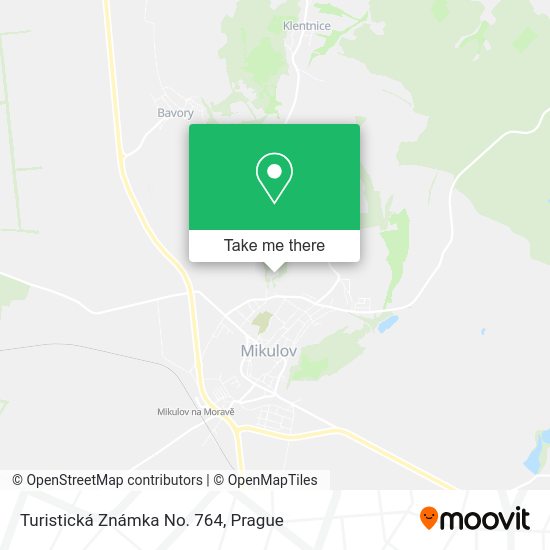 Turistická Známka No. 764 map