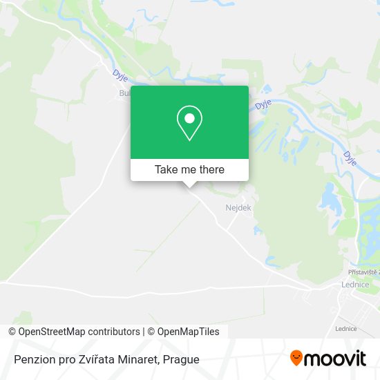 Penzion pro Zvířata Minaret map