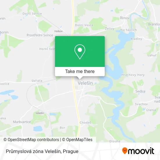 Карта Průmyslová zóna Velešín