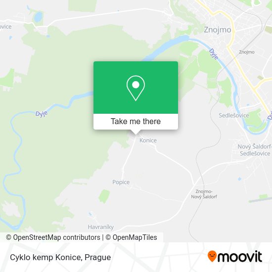 Карта Cyklo kemp Konice