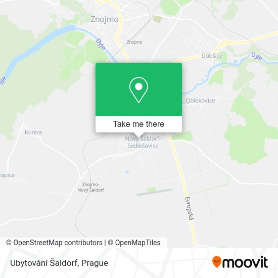 Ubytování Šaldorf map