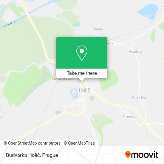 Budvarka Holíč map