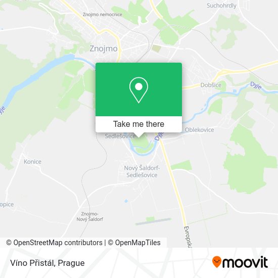 Víno Přistál map