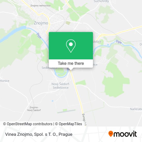 Vinea Znojmo, Spol. s T. O. map