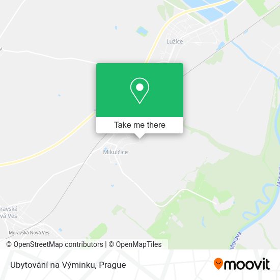 Ubytování na Výminku map