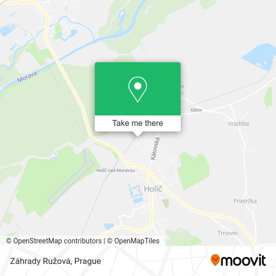 Záhrady Ružová map