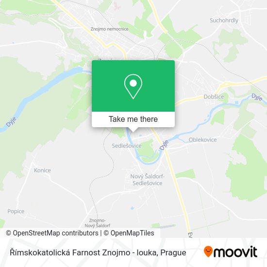 Římskokatolická Farnost Znojmo - louka map