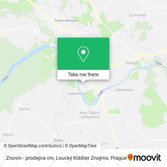 Znovín - prodejna vín, Loucký Klášter Znojmo map