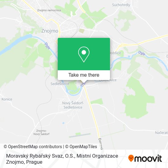 Moravský Rybářský Svaz, O.S., Místní Organizace Znojmo map