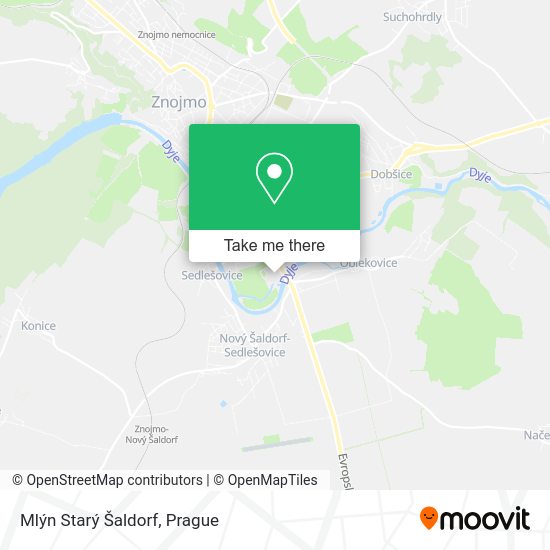 Mlýn Starý Šaldorf map