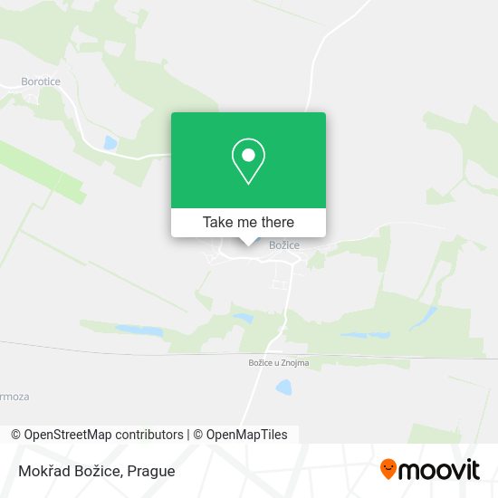 Mokřad Božice map
