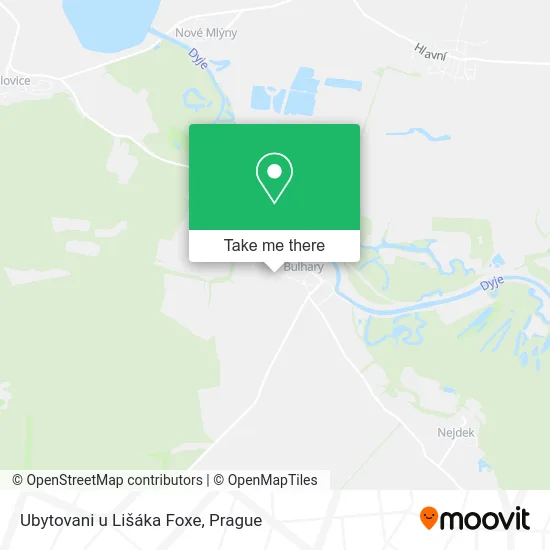 Карта Ubytovani u Lišáka Foxe