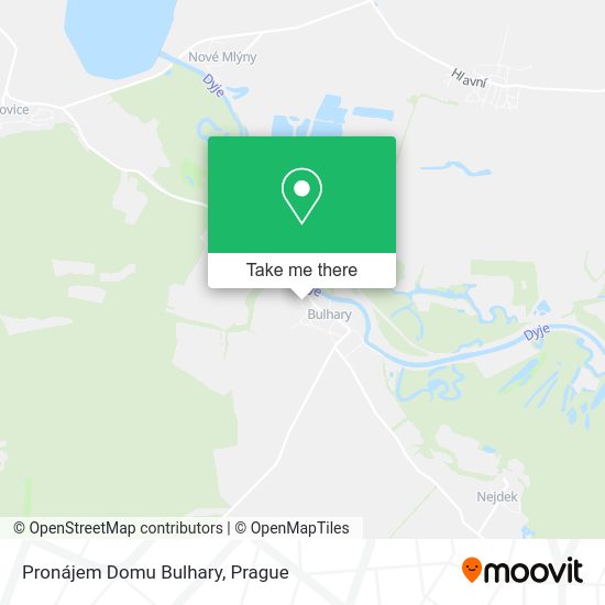 Карта Pronájem Domu Bulhary