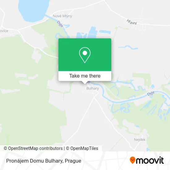 Карта Pronájem Domu Bulhary
