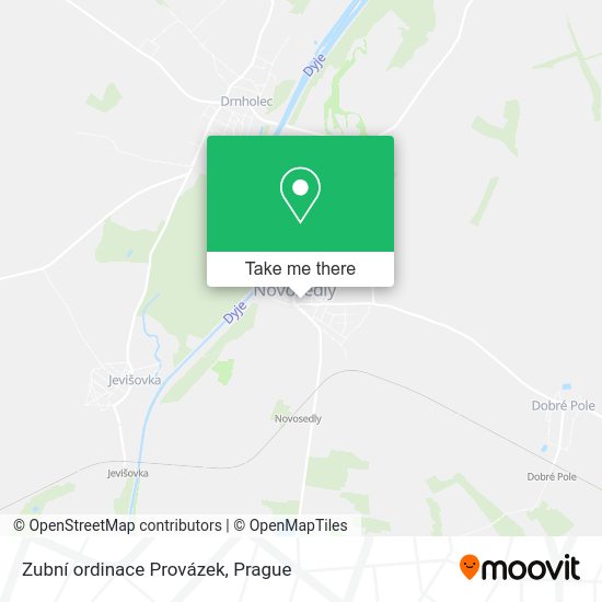 Zubní ordinace Provázek map