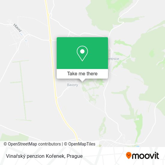 Vinařský penzion Kořenek map