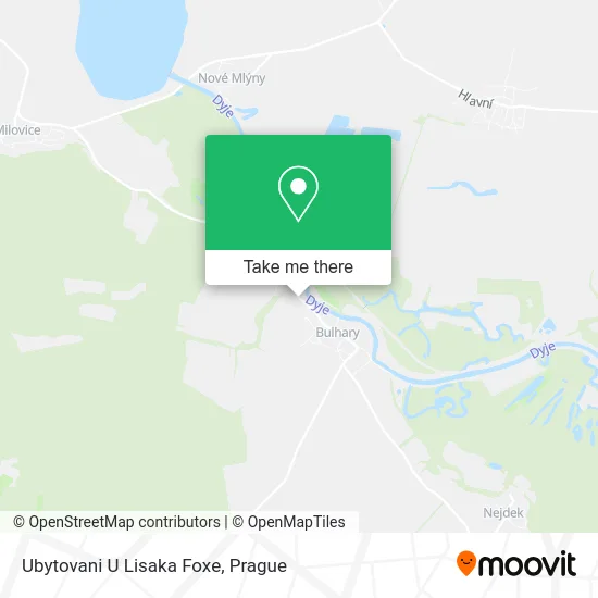 Карта Ubytovani U Lisaka Foxe