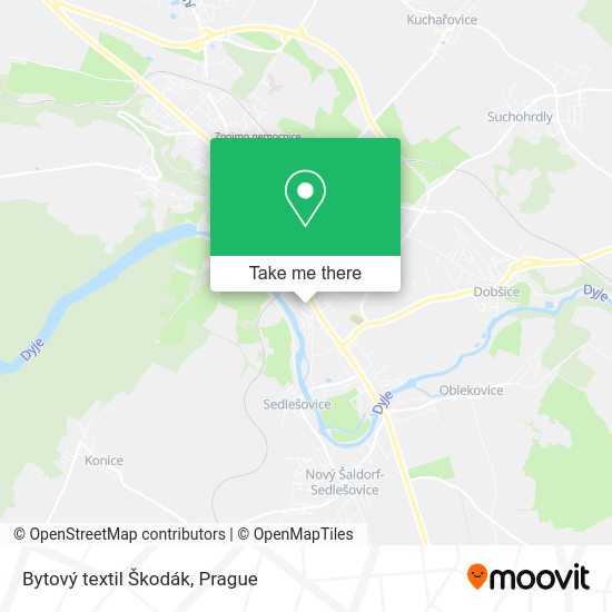 Bytový textil Škodák map