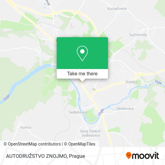 AUTODRUŽSTVO ZNOJMO map