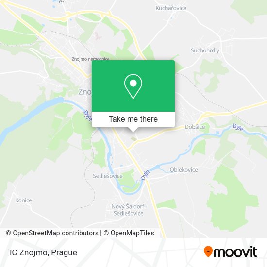 Карта IC Znojmo