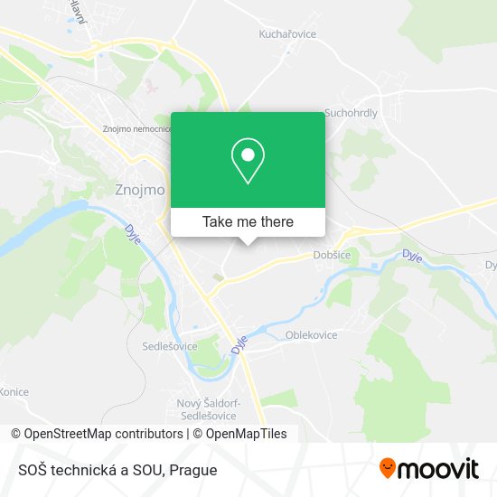 SOŠ technická a SOU map