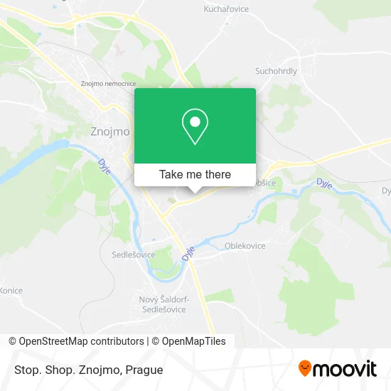 Карта Stop. Shop. Znojmo