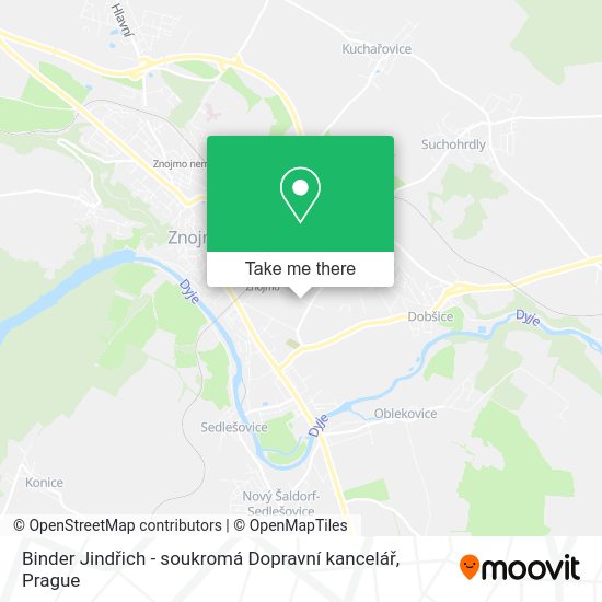 Binder Jindřich - soukromá Dopravní kancelář map