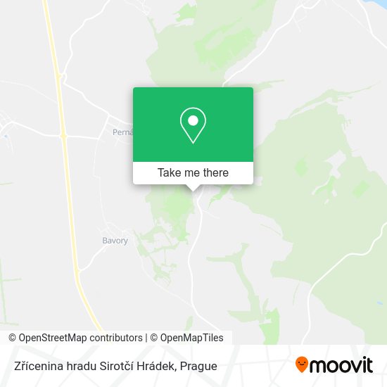Zřícenina hradu Sirotčí Hrádek map
