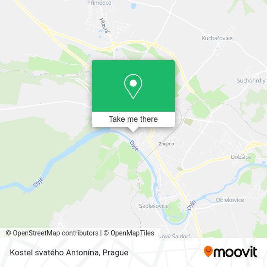 Kostel svatého Antonína map