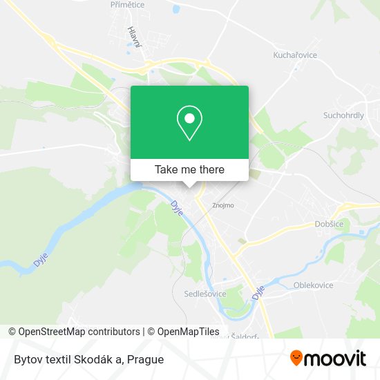 Bytov textil Skodák a map