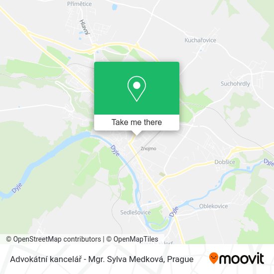 Advokátní kancelář - Mgr. Sylva Medková map