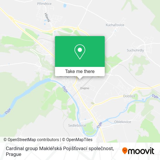 Cardinal group Makléřská Pojišťovací společnost map