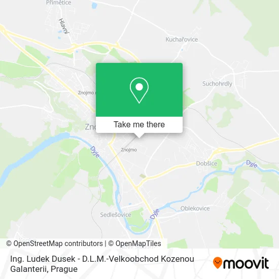 Карта Ing. Ludek Dusek - D.L.M.-Velkoobchod Kozenou Galanterii