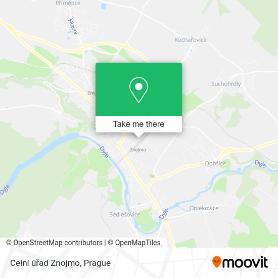Celní úřad Znojmo map