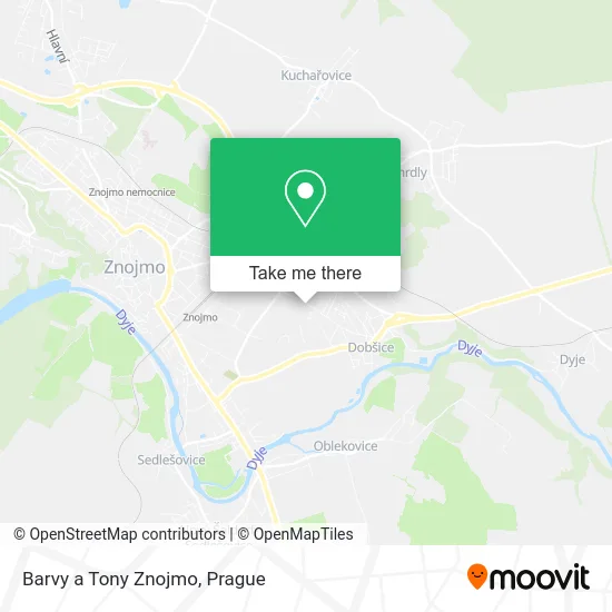 Карта Barvy a Tony Znojmo