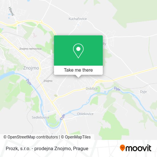 Prozk, s.r.o. - prodejna Znojmo map