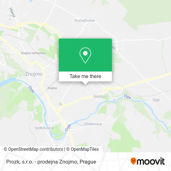 Карта Prozk, s.r.o. - prodejna Znojmo