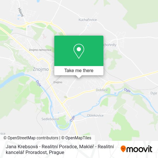 Jana Krebsová - Realitní Poradce, Makléř - Realitní kancelář Proradost map