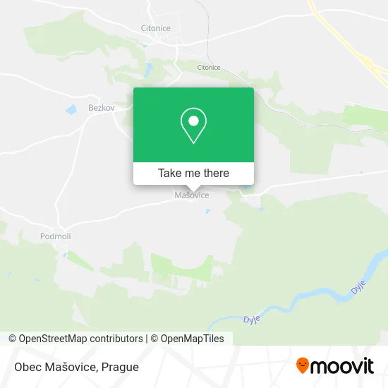 Карта Obec Mašovice