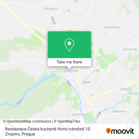 Restaurace Česká kuchyně Horní náměstí 10 Znojmo map