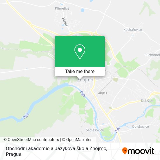 Obchodní akademie a Jazyková škola Znojmo map