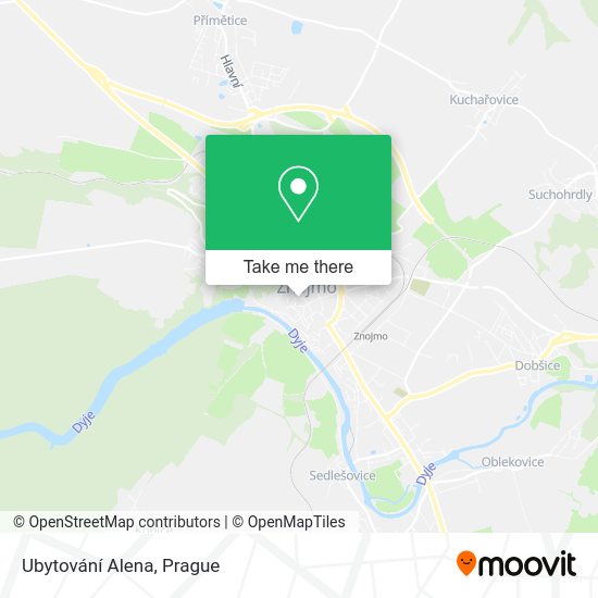 Ubytování Alena map